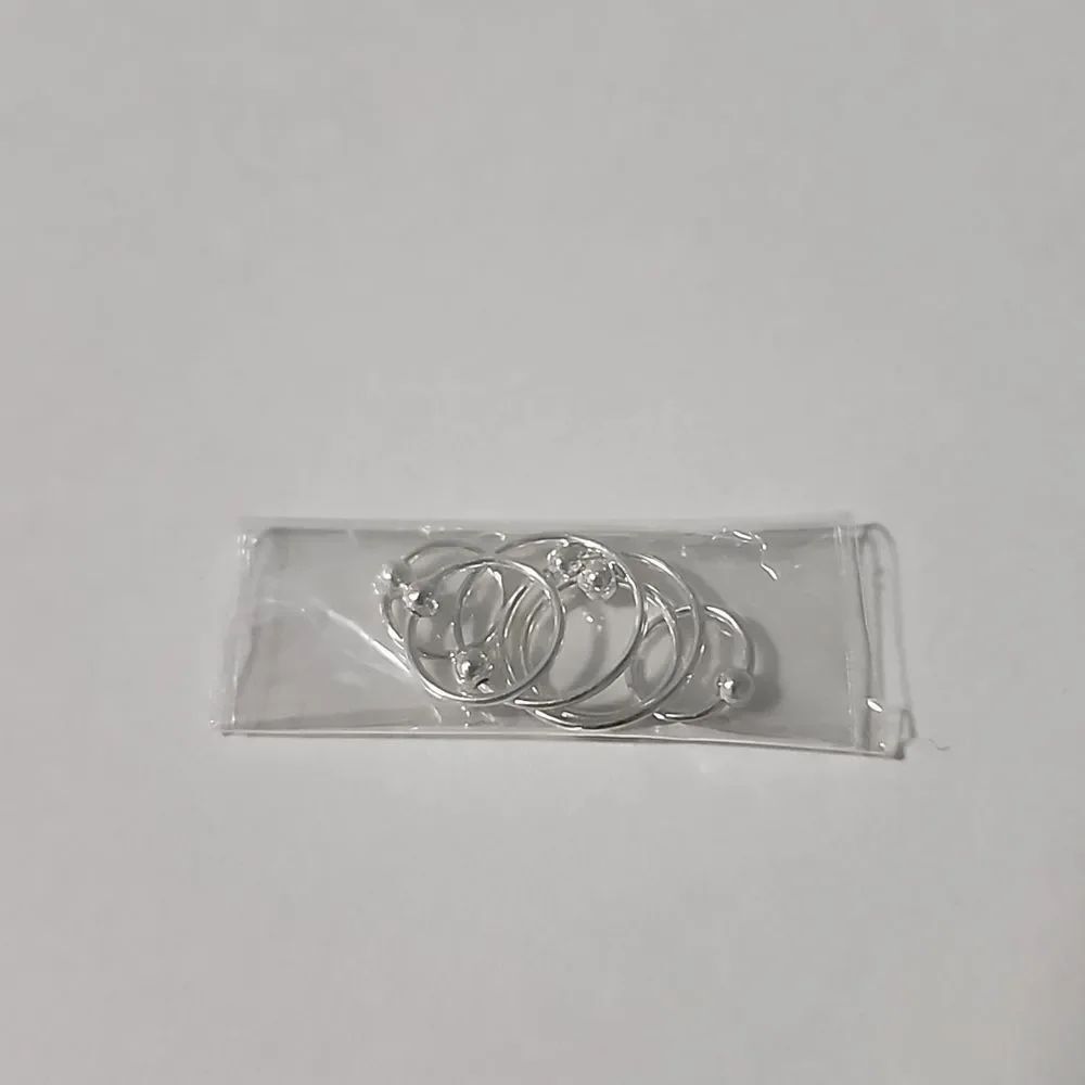 Silver 3 Pair Tiny Hoop Earring Set 3 Different Sizes